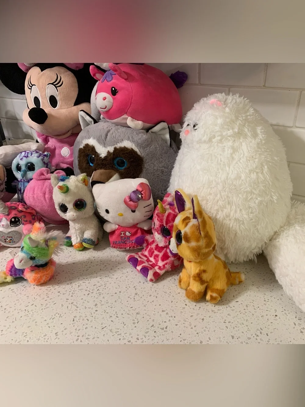 Assorted Soft, Cute & Bright Plushie Toy Lot